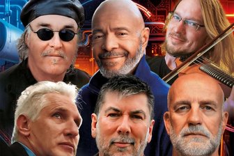 Reichenbach: Rockkonzerte versüßen Neuberinhaus-Geburtstag - In dieser Besetzung tritt Unitopia in Reichenbach an: oben (v. l.) Marc Truack, Chester Thompson, Steve Unruh sowie unten (v. l.) Don Schiff, Sean Timms und John Greenwood.