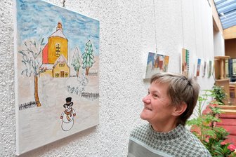 Reichenbach: Vom Tortenentwurf zur Malerei - Bilder wie diese Winterlandschaft sind derzeit in der Begegnungsstätte am Nordhorner Platz zu sehen.