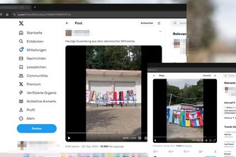 Reichskriegsflaggen und Farben des Kaiserreichs: Flaggenverkauf an Talsperre Kriebstein stößt erneut auf Kritik - Der Flaggenhandel an der Talsperre fällt nicht nur vor Ort auf - wie hier rückt er das Naherholungsgebiet auch in sozialen Netzwerken in Zwielicht.