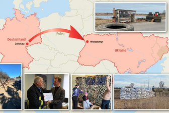 Reise in die Kriegsregion: Was ein "Freie Presse"-Reporter in der Ukraine erlebte - Noch ist die Lage in der Zwickauer Partnerstadt Wolodymyr nicht so dramatisch wie in Kiew oder Charkiw. Und dennoch sind in der westukrainischen Stadt Alltag und Krieg längst miteinander verschmolzen. "Freie Presse"-Reporter Erik Kiwitter hat den Chef des Zwickauer Ukraine-Vereins Karl-Ernst Müller auf einem Hilfstransport dorthin begleitet. Müller und Kiwitter trafen auch den Bürgermeister von Wolodymyr, Igor Paljo.