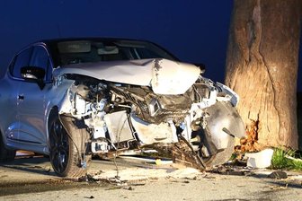 Renault prallt gegen Baum - zwei Schwerverletzte - 