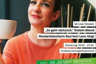 Resi liest im Livestream Texte von Lene Voigt -