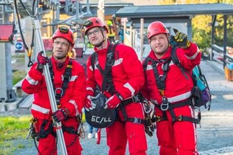 Rettung aus luftiger Höhe geübt - 