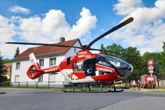 Rettungshubschrauber-Einsatz in Freiberg - 
