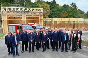 Richtfest für das Gerätehaus der Feuerwehr in Cunnersdorf - Richtfest für das Feuerwehrgerätehaus in Cunnersdorf.