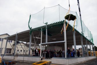 Richtfest für neue Gornauer Werkstatthalle - 