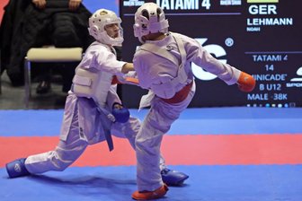 Rochlitzer Karateka gewinnen zum Jahresauftakt in der Eifel dreimal Bronze - Noah Lehmann (l.) war am Nürburgring auch dabei.