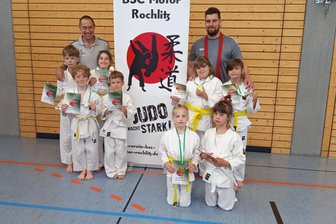 Rochlitzer Nachwuchs-Judokas sammeln im Erzgebirge fleißig Edelmetall - Einige junge Rochlitzer standen in Breitenbrunn das erste Mal auf der Wettkampfmatte.