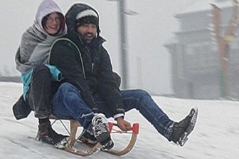 Rodelspaß auf dem Fichtelberg - Auf dem Fichtelberg wurde am Sonntag gerodelt.