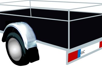 Rollerfahrer in Glauchau schwer verletzt: Polizei sucht mit Skizze eines Anhängers nach Unfallflüchtigem - Mit dieser Skizze sucht die Polizei nach einem Unfallflüchtigen. Grafik: Polizei Zwickau