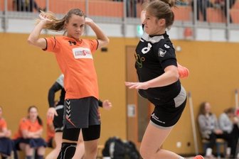 Rotation-Damen kämpfen sich zurück - Mit viel Einsatz zurückgemeldet: Luisa Groß (r.) steuerte vier Tore zur Aufholjagd der Rotation-Damen gegen Schneeberg bei. 
