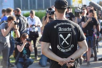 Rücktritt: Niedersächsische AfD-Politiker feierten bei Neonazi-Festival in Ostritz - Das "Schild und Schwert"-Festival fand am 20. April 2018 im sächsischen Ostritz statt.