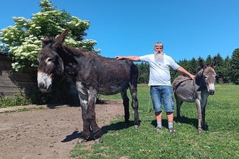 Sachsenforst stoppt Eseltouren im Erzgebirge: Warum der Fall nun vor Gericht landen könnte - Tilo Meitzner darf mit seinen Eseltouren nicht ohne Weiteres in den Wald des Sachsenforsts.