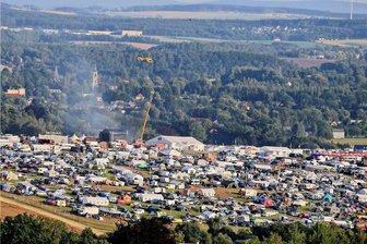 Sachsenring: Mann mit schweren Verbrennungen in Spezialklinik - Der schwere Zwischenfall ereignete sich auf dem Campingplatz Ankerberg.