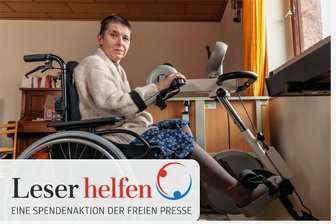 Saron und das Traumschiff: Wie eine Rochlitzer Spielzeugladen-Inhaberin nach einem Schlaganfall zurück ins Leben findet - Saron Pietzka ist nach einem Schlaganfall auf Hilfe angewiesen. Sie trainert täglich ihre Muskulatur.