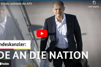 Screenshot von der gefälschten Kanzlerede.