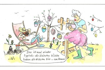 Satire zum Wochenende: Dekoration zu Ostern ist Männersache - Ostern ist ein Fest voller Symbolik.