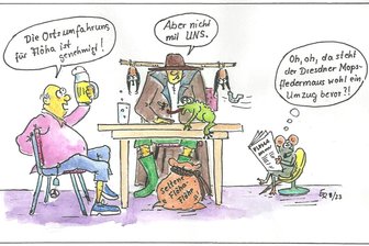 Satire zum Wochenende: Die nächste Umgehungsstraße wird nicht in Flöha oder Freiberg gebaut, sondern auf dem Mond - Nicht alles, was da in Flöha kreucht und fleucht, freut sich auf die Ortsumgehung.