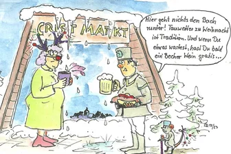 Satire zum Wochenende: Endlich wieder Oktoberfest in Freiberg und Oederan - Neue Sparidee: Der Glühwein wird vollautomatisch mit Wasser verdünnt.