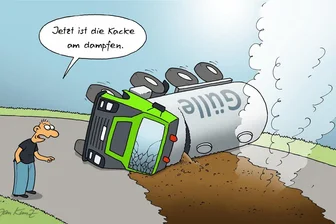 Satire zum Wochenende: Freie Fahrt in Flöha, aber in Freiberg ist die Kacke am Dampfen - Wenn Gülle über die Straße fließt, dann rette sich, wer kann.