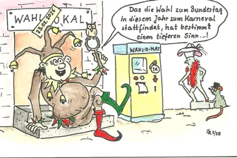 Satire zum Wochenende: Guerilla-Karneval in Freiberg - nur die Biene Maja fehlt - Mal gespannt, was der Wahlomat zu Karneval ausspuckt...
