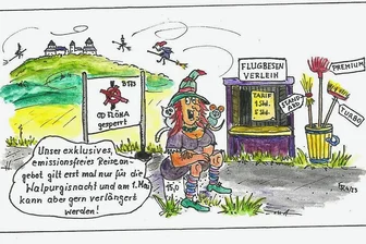 Satire zum Wochenende: Neue Ideen zum Verkehr auf und neben der B 173 - Wenn so viele Straßen gesperrt sind, greift man eben zu anderen Verkehrsmitteln. Fürs Klima ist das auch nicht schlecht.