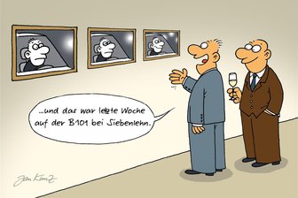 Satire zum Wochenende: Warum der Blitzer an der B 101 bei Siebenlehn die schönsten Fotos macht - Kunst liegt im Auge des Betrachters.