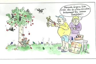 Satire zum Wochenende: Warum Freiberg ein „Mensch, ärgere dich nicht“-Spiel braucht und Flöha nicht - Kirschen-Reichtum in Sachsen - da muss man sich doch nicht ärgern. Foto: