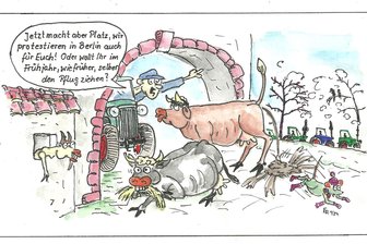Satire zum Wochenende: Was die Bauernproteste rund um Freiberg mit der deutschen Fußballnationalmannschaft zu tun haben - Bauernproteste: Wer blockiert hier eigentlich wen?