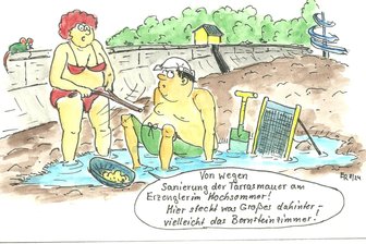 Satire zum Wochenende: Was sich auf dem Grund des Erzengler Teichs in Brand-Erbisdorf wirklich verbirgt - Auf dem Grund des Erzengler-Teichs könnte sich noch so manches Geheimnis befinden.