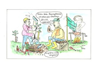 Satire zum Wochenende: Wie sich das Prinzip der Baumpflanz-Challenge noch nutzen lässt - Satire zum Wochenende: Bei der Baumpflanz-Challenge hatten alle viel Spaß. Wie lässt sich das fortsetzen?