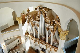 Saxophoniker verpassen Weihnachtsoratorium in der Zschopauer St. Martinskirche ein Jazz-Gewand - In der Zschopauer St. Martinskirche steht Sachsens drittgrößte Barockorgel. Foto: Matthias Degen/Archiv