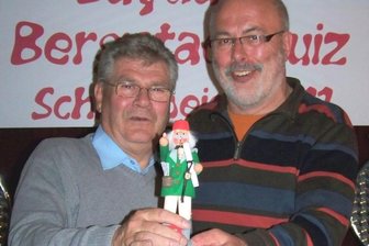 Sayda sucht den Schlaumeier 2022 - Gilbert Krönert (l.) und Volkmar Herklotz gewannen 2011 den ersten Schlaumeier-Pokal.
