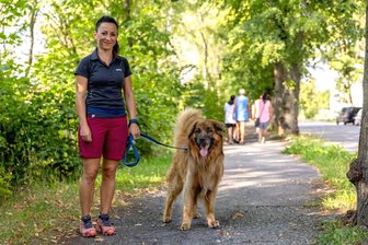 Schäferhund Fritz wachte neben der Leiche seines Herrchens - nun sitzt er im Notquartier fest - Stefanie Gläser ist eine der ehrenamtlichen Gassi-Geherinnen, die mit Fritz regelmäßig auf Achse ist, gerne in Richtung Flugplatz. Der zwölfjährige Schäferhund-Hovawart-Mix ist fit und mobil, doch bis heute heute harrt er in einem Notquartier im Tiergarten Falkenstein aus.