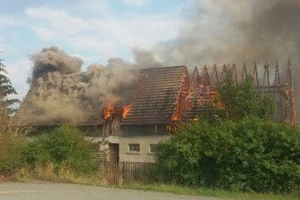 Scheune in Brand geraten - 