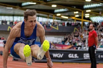 Schlegel und Heß gewinnen Titel - Max Heß vom LAC Erdgas Chemnitz ließ seinem Sieg im Dreisprung noch Silber im Weitsprung folgen.