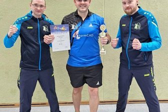 Schlettauer bleiben ein Pokalschreck - Dreimal 4:2-Sieger: Alexander Herrmann, Benjamin Fritzsch und Kevin Schreiter (v.l.). 