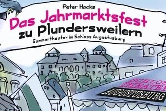 Schlosstheater Augustusburg: Drei Schauspieler schlüpfen in 15 Rollen - Der Augustusburger Maler und Grafiker Uwe Schwarz hat das Plakat gestaltet, das sich auch auf Flyer und Eintrittskarten wiederfindet.