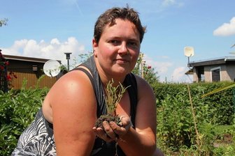 Schneckenplage: Die Tipps der Gärtner im Vogtland - Die gelernte Gärtnerin Nicole Kawalek hält das in der Hand, was eine Schnecke von einer Tagetes übriggelassen hat: nur die Stengel. Dennoch setzt die Lengenfelderin diese Pflanzen, quasi als Köder, um Schnecken von anderen Nutzpflanzen wie Salat fernzuhalten. Sie hat aber auch noch andere Tipps. 