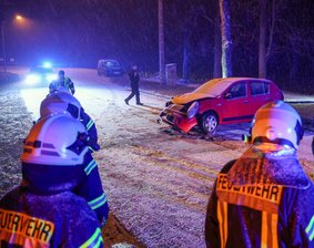 Beim Unfall in Meerane gab es am Sonntagabend eine leichtverletzte Person.