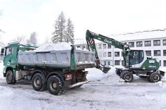 Schneeberge im Stadtteil Wasserberg werden kleiner -