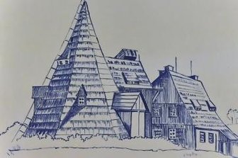 Schneeberger malt Urzeitpanorama - Eines der Bilder im Kohlhaus derGeorgenhütte Schneeberg.