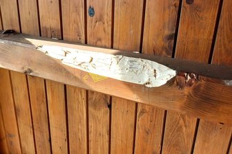 Schockierende Schmierereien: Vandalismus an Wanderhütte im Erzgebirge entdeckt - Die Wanderhütte am Leubsdorfer Querweg wurde beschädigt.