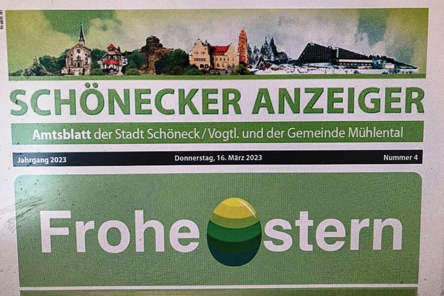 Schöneck und Mühlental streiten über Papier - Die aktuelle Ausgabe des Schönecker Anzeigers.
