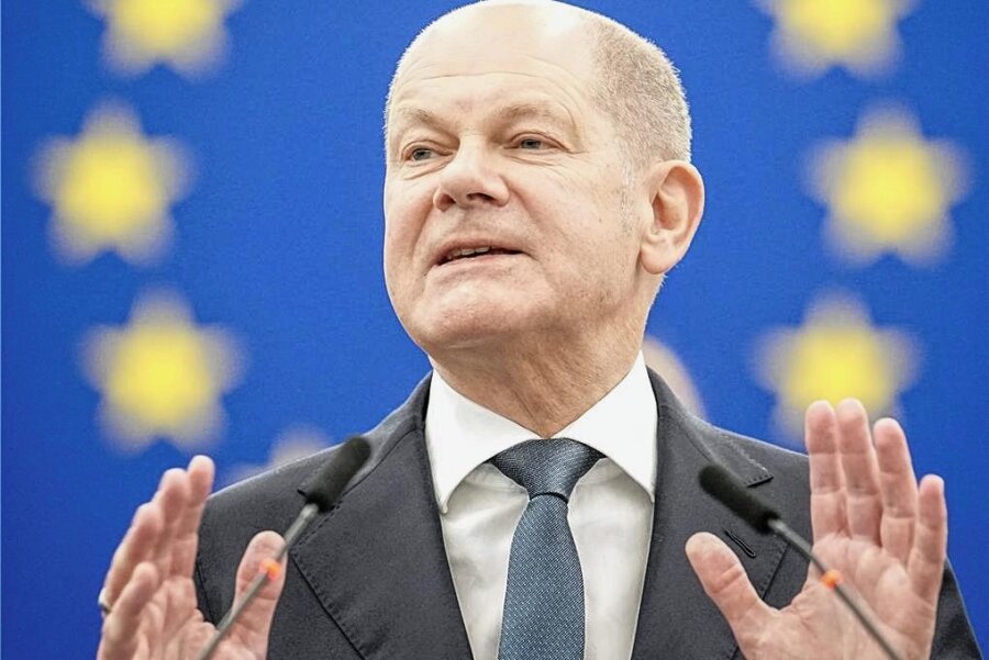 Scholz wirbt für geopolitische EU - Grundsatzrede am Europatag: Kanzler Olaf Scholz. 
