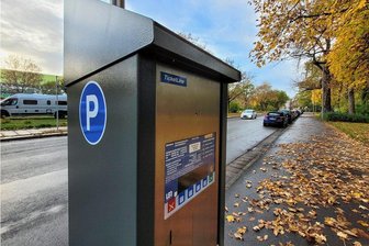Die neuen Parkautomaten rund um das Gebiet am Schloßteich in Chemnitz.