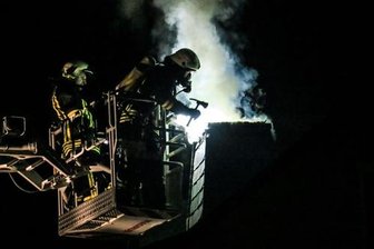 Schornstein in Zschorlau in Flammen - 