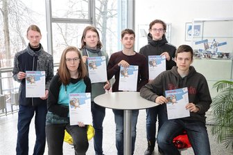 Schüler des Beruflichen Gymnasiums Rodewisch bei Informatik-Wettbewerb erfolgreich - Teilnehmer (von links): Johannes Specht, Amy Gropp, Philipp Wendorf, Marvin Nowack, Kevin Wagner, Jeremy Schürer.
