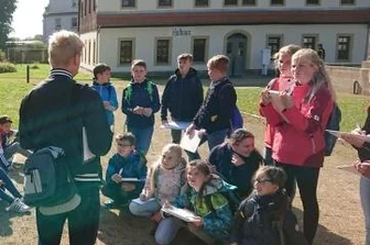 Schüler erkunden die Sagen der Stadt - Auch auf dem Areal der Alten Mordgrube (heute Zugspitze) recherchierten die Schüler.