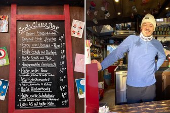 Schwedenpunsch, Glühbier und Hot Limoncello: Warum es über 80 verschiedene Getränke auf dem Freiberger Christmarkt gibt - An der „Santa Claus Bar“ von Ronny Thieme gibt es eine große Auswahl an Heißgetränken.